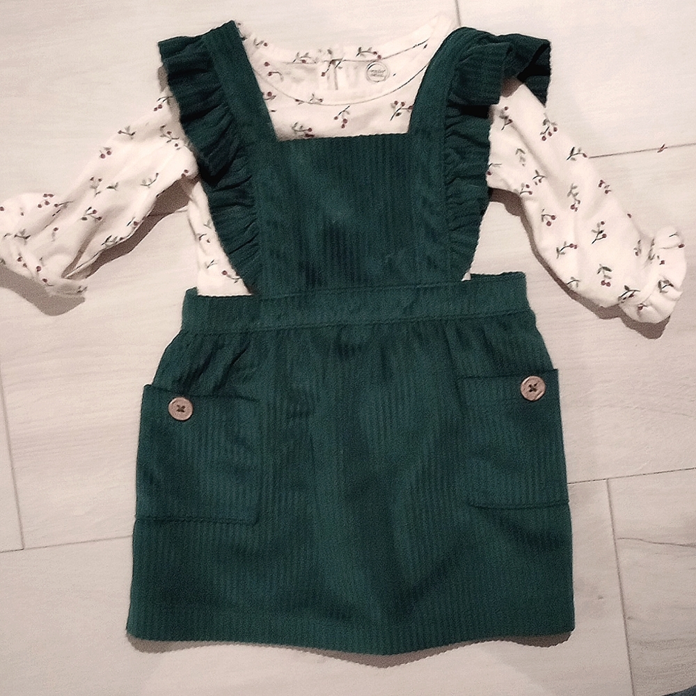 0-3 month Wonder Nation 2 piece overall set
